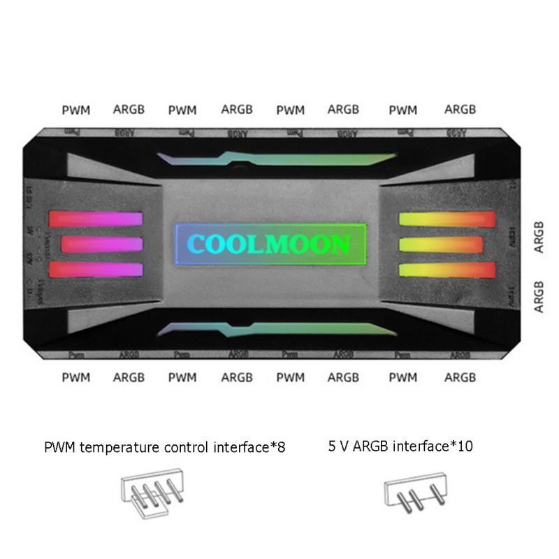 Controlador ARGB RGB Ventiladores